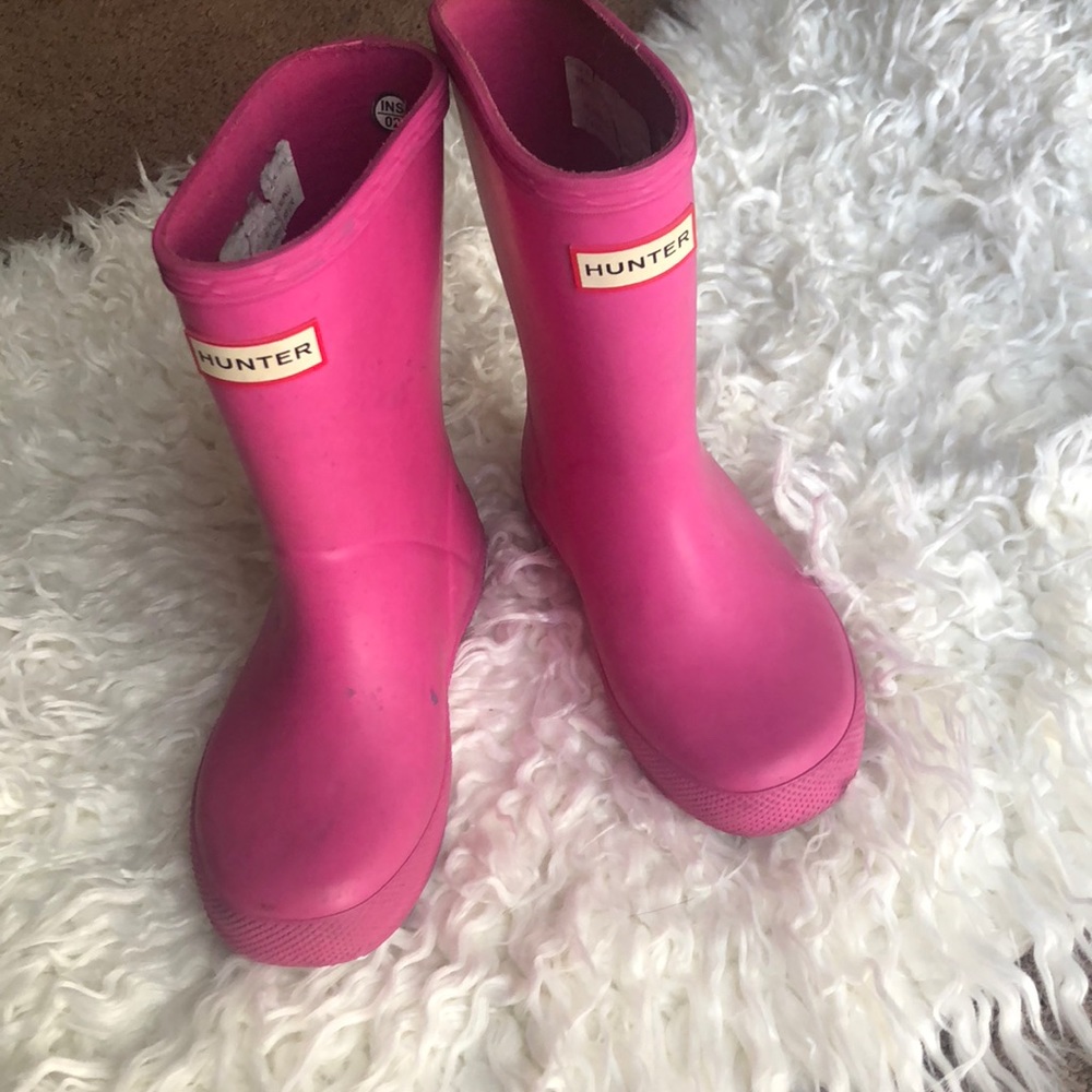 Pink hunter boots